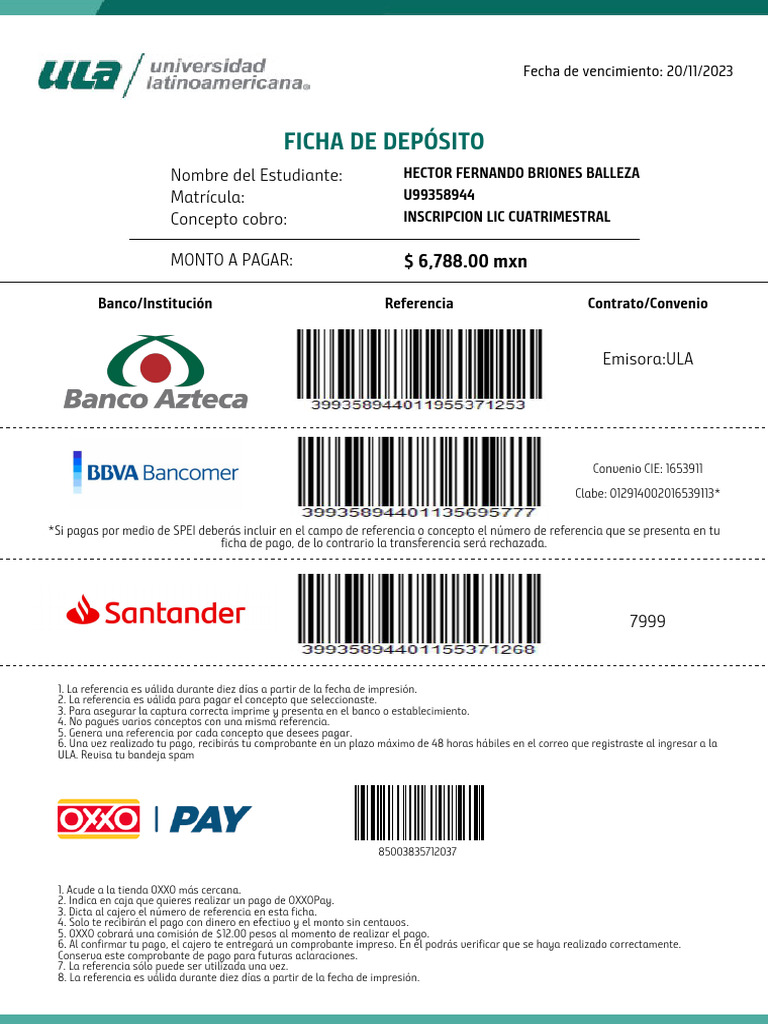 Ficha de Deposito de Pago-9 | Descargar gratis PDF | Dinero | Bancario