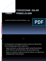 Air - Ketersediaan Dalam Tanah - Pengelolaan: Maroet & Rossyda Priyadarshini - 2019
