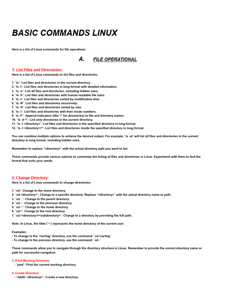 Basic Commands Linux-1 | Download Free PDF | Sudo | Zip (File Format)