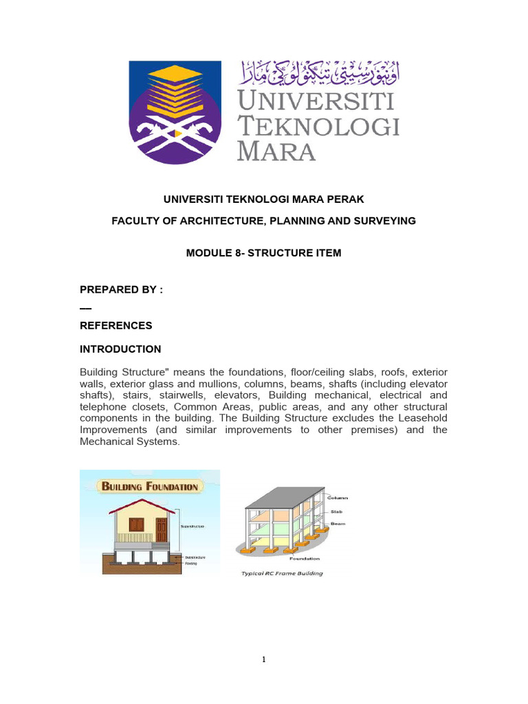 Module 8 Structure Item Pdf Concrete Beam Structure