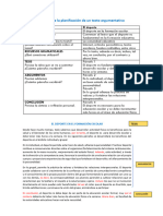 Planificación de Un Texto Argumentativo