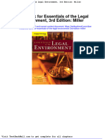 Test Bank For Essentials of The Legal Environment 3rd Edition Miller