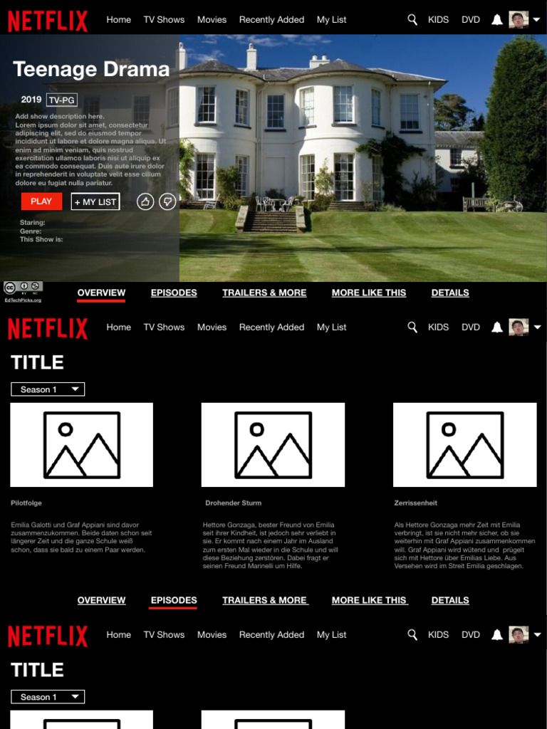 Netflix Template | PDF