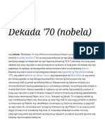 Dekada '70 (Nobela) - Wikipedia, Ang Malayang Ensiklopedya