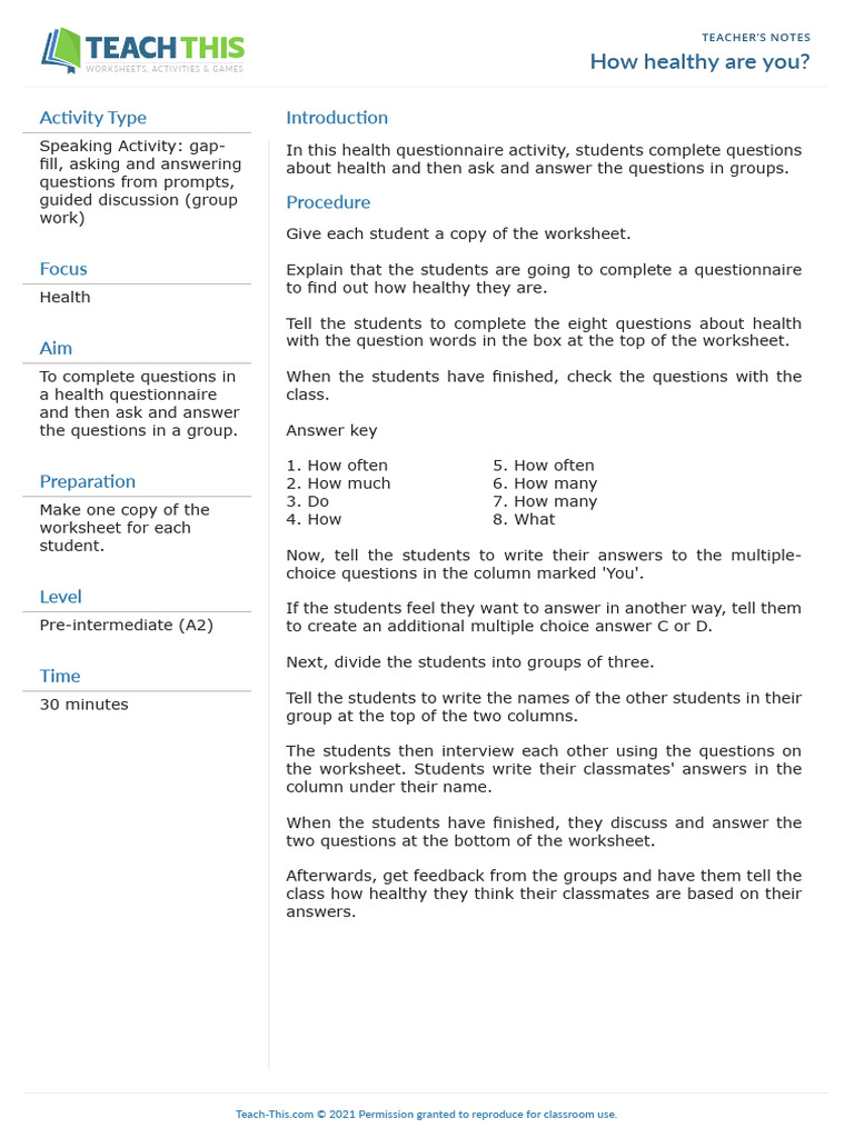 How Healthy Are You | PDF