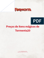 T20 - Preços de Itens Mágicos