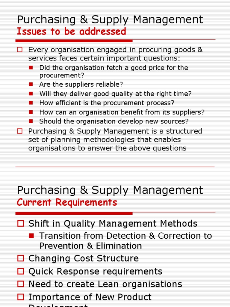Purchasing & Supply Management Insights | PDF | Procurement | Supply Chain