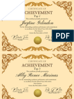 (Original Size) Neutral Vintage Victorian Certficate of Recognition Certificate