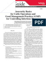 Biosecurity Basics For Cattle Operations and Good Management Practices (GMP) For Controlling Infectious Diseases