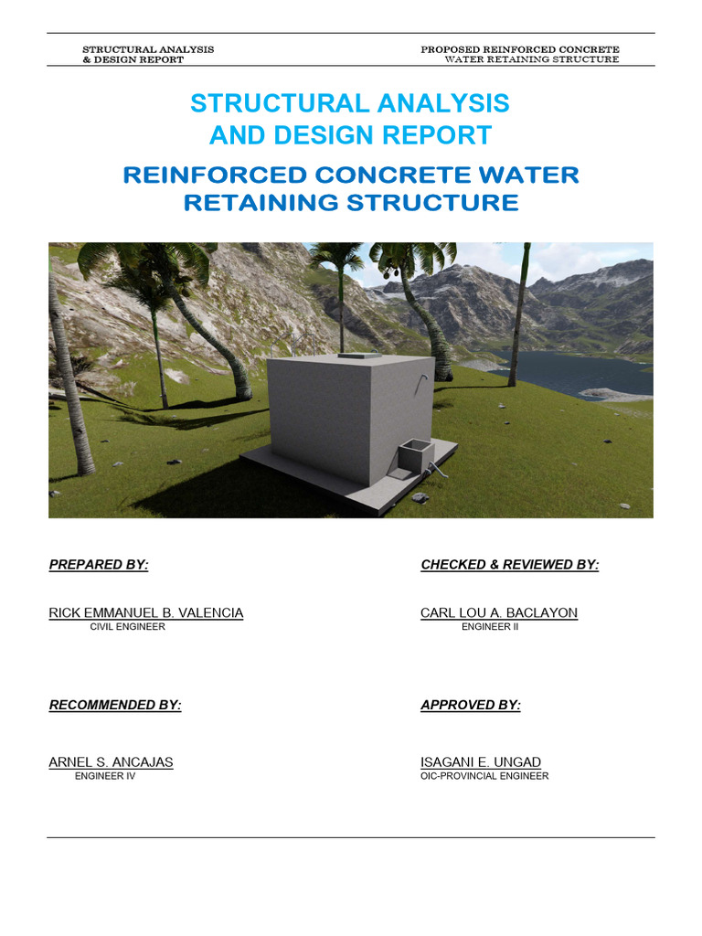 Reinforced Concrete Water Tank Design | PDF | Mechanics | Mechanical ...