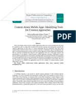 Context-Aware Mobile Apps Identifying Tools For Creation Approaches