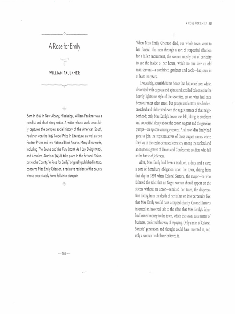 A Rose For Emily PDF