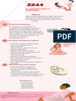 Infografía Preparación Parto Embarazo Femenino Rosa