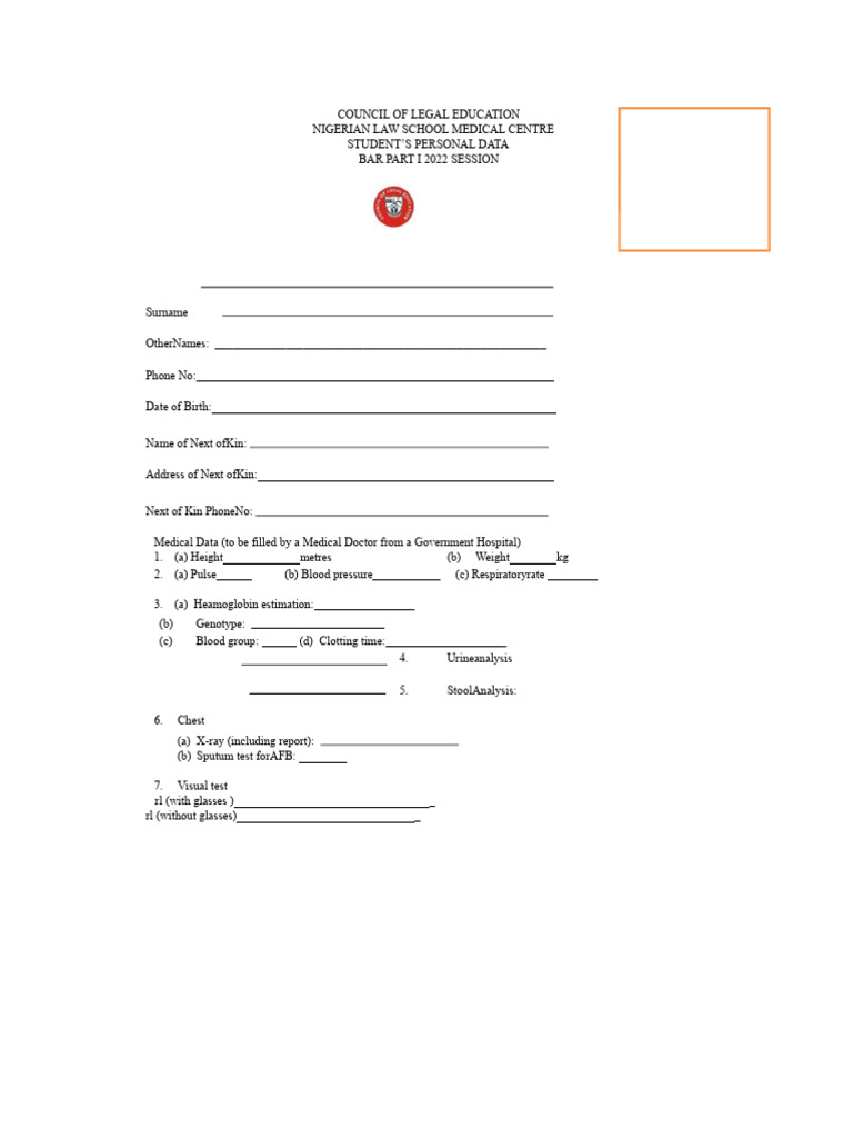 Medical form 2023 pdf