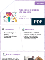 Conceito Biológico de Espécie: 1 Série Aula 10 - 4 Bimestre