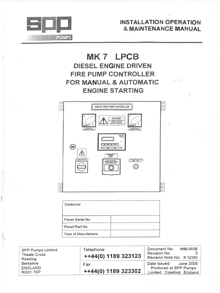 14 Diesel Engine Control Panel PDF