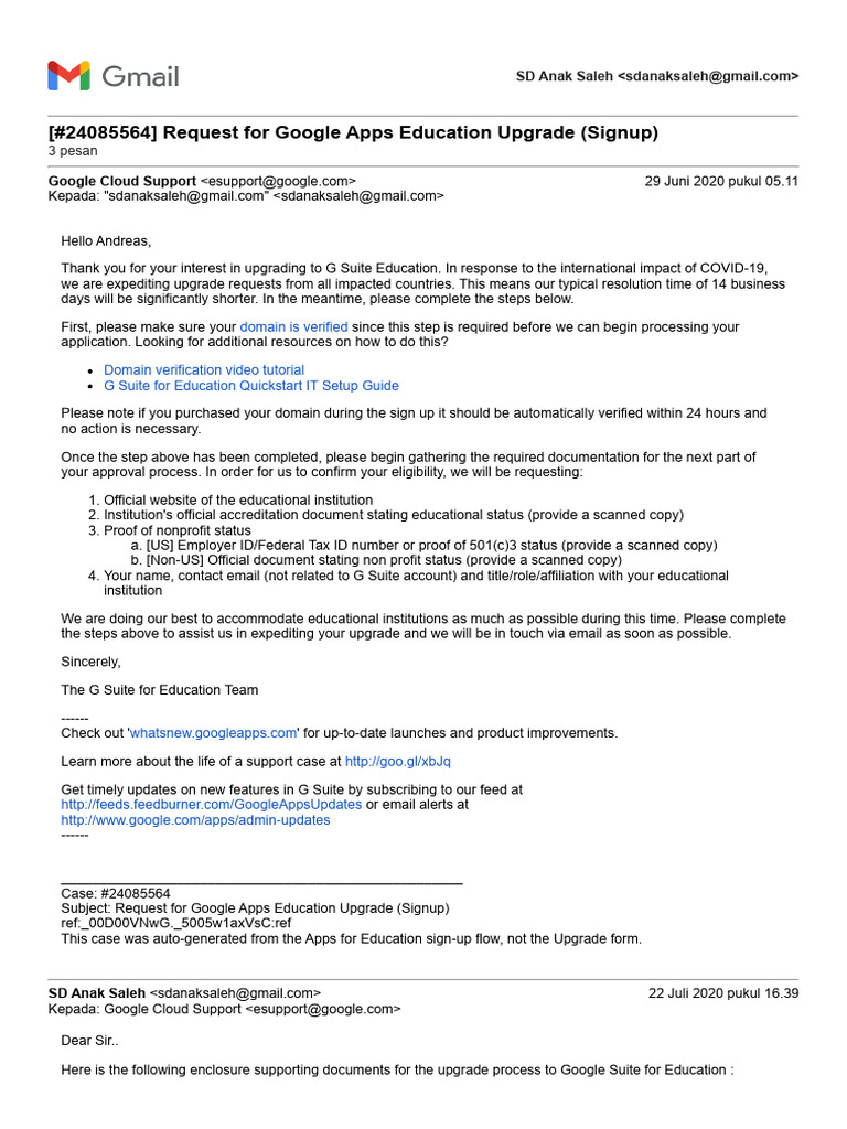 Gmail 24085564 request for google apps education upgrade signup