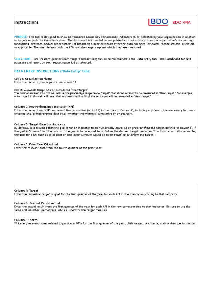 Kpi Dashboard Template PDF Performance Indicator Computing