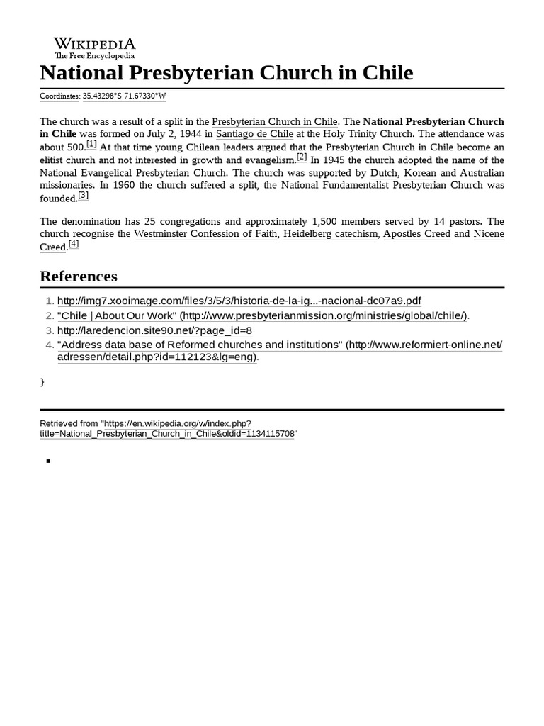 National Presbyterian Church History | PDF | Religion & Spirituality