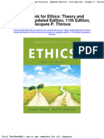 Test Bank For Ethics Theory and Practice Updated Edition 11th Edition Jacques P Thiroux