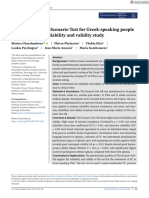 Intl J Lang Comm Disor - 2022 - Charalambous - Adaptation of The Scenario Test For Greek Speaking People With Aphasia A