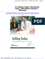 Test Bank For Selling Today Partnering To Create Value 14th Edition Gerald L Manning