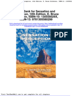 Test Bank For Sensation and Perception 10th Edition e Bruce Goldstein Isbn 10 130558029x Isbn 13 9781305580299