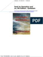 Test Bank For Sensation and Perception 9th Edition Goldstein