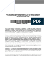 Declaracion Juramentada y Cedula de Identidad