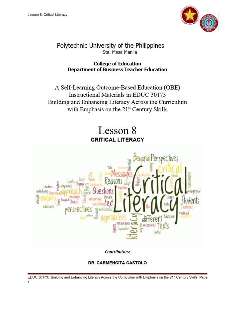 Understanding Critical Literacy Skills | PDF | Literacy | Curriculum