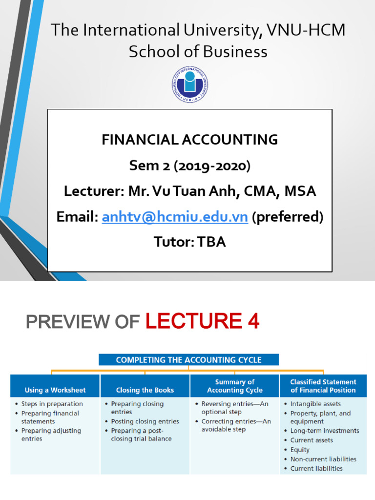 Completing the Accounting Cycle Guide | PDF | Debits And Credits ...