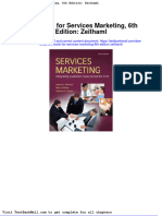 Test Bank For Services Marketing 6th Edition Zeithaml