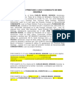 Contrato Ciriano de Prestamo A Uso o Comodato de Bien Inmueble