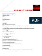 Formulario Ds160 Refa