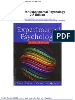 Test Bank For Experimental Psychology 7th Edition