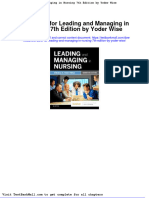 Test Bank For Leading and Managing in Nursing 7th Edition by Yoder Wise