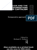 Religion and The Transformation of Capitalism Comparative Approaches by Richard H. Roberts
