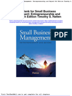 Test Bank For Small Business Management Entrepreneurship and Beyond 6th Edition Timothy S Hatten