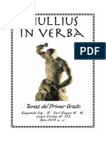 Nullius in Verba 1 - Temas Del Primer Grado - v2019