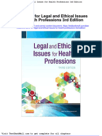 Test Bank For Legal and Ethical Issues For Health Professions 3rd Edition