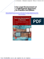 Test Bank for Legal Environment of Business a Managerial Approach Theory to Practice 3rd Edition