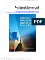 Statistical Techniques in Business and Economics Lind 16th Edition Test Bank