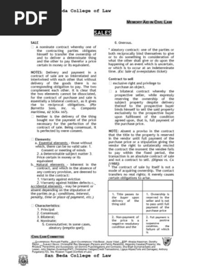 Contract of Sales