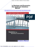 Statistics For Business and Economics 13th Edition Anderson Solutions Manual
