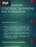 ENVIRONMENTAL CONCERNS, DIMENSIONS, and World Views