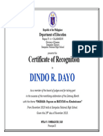 Certificate of Recognition - Template