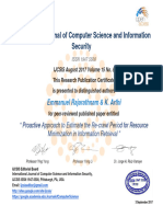 IJCSIS Author Certificate August 2017