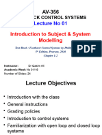 Lecture 01 AV-356 Introduction To Subject & System Modeling