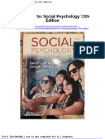 Test Bank For Social Psychology 13th Edition