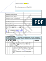 Testing Laboratory Technical Assessment Checklist